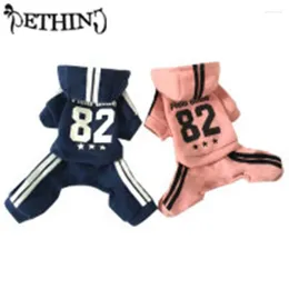 Dog Apparel Letter 82 Style Sport Hooded Pet Sweater Warm Clothes Small Puppy Jumpsuit Coat Sweatshirts Winter