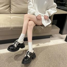 Casual Shoes Loafers Women's Winter Velvet Fashion Low-top Thick Sole Increased Solid Color Pu