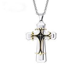 12Pcs Fashion MultiLayerJesus Necklace Pendant For Men Punk Gothic Jewlery Gift14042636362128