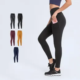 Active Pants Brand Duplicate Buttery Soft Yoga Leggings Women High Waist Hip Push Up Reflective Outdoor Running Tight With Pockets