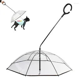 Dog Collars Umbrella For Small Dogs Rainproof Snowproof Walking Leash C-Shape Handle Angle Adjustable