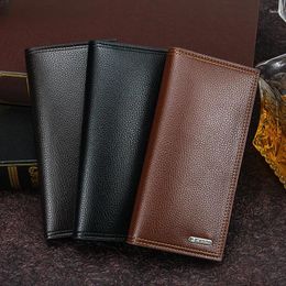 Wallets 2024 Men's Wallet Long Fashion Magnetic Buckle Plus Envelope Large-capacity Multi-card Pocket