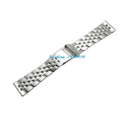 JAWODER Watchband 22mm 24mm Full Polished Stainless Steel Watch Band Strap Bracelet Accessories Silver Adapter for SUPEROCEAN7268959