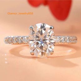 2024 Vintage Lab Moissanite Diamond Finger Ring Sterling Sier Party Eheringe für Frauen Männer versprechen Verlobungs Schmuck Geschenk 6-11