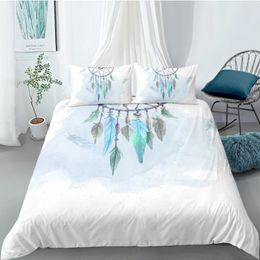 Bedding Sets 3D Duvet Cover Bag Pillow Cases Full Twin Single Double Size Feather Ornament Custom Design Bed Linens