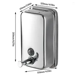 Liquid Soap Dispenser Refillable Wall Mounted Handwash El Kitchen Lavatory Stainless Steel Manual Press Shower Gel Accessories