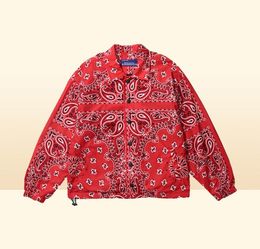 Mens Wear Hip Hop Bandana Paisley Pattern Bomber Jackets Windbreaker Harajuku Streetwear 2020 Autumn Casual Coats Tops Clothing LJ9977330