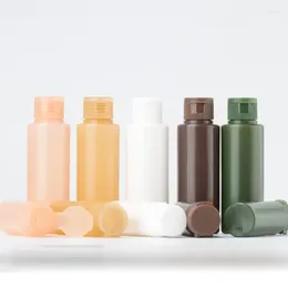 Storage Bottles 100pcs 50ml Plastic Flip Top Cap For Container Cosmetic Bottle Empty Transparent Shampoo Refillable