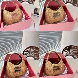 miui beach bag Women'S Pink Designer Cleo Bag Miui Satchel Tote Wander Matelasse Underarm Hobo straw bag designer Luxury Clutch Mens Purses Crossbody Bag
