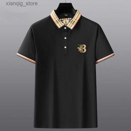 Men's Polos High end embroidered short sleeved cotton polo shirt men s T shirt Korean fashion clothing summer luxury top 220606 L49
