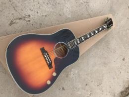 Guitar sunburst finish John Lennon J160e electric acoustic guitar eJ160 VS guitar with sound hole passive pickup J160