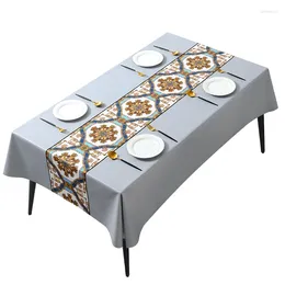 Table Cloth 2024 PVC Tablecloth Waterproof And Oil Disposable National Wind Cloth_Jes4802