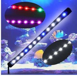 Submersible Waterproof Aquarium Fish Tank 6W LED Light Bar Lamp Strip EU Plug Fish Aquatic Pet Lightings Push switch1559226