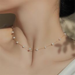 Designer pearl necklace pearl bracelet niche high end neck accessory female lover gift