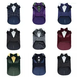 Dog Apparel Clothes Tuxedo Adjustable Neckline Waistband Detachable Triangle Towel Wedding Suit For Puppy Dogs