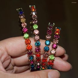 Hoop Earrings Multicolors Shiny Rhinestone Big For Women Fashion Jewellery Bohemian Collection Accessories