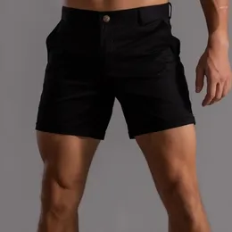 Men's Shorts Multi-pocket Men Versatile Summer Cargo With Pockets Zipper Solid Color For Streetwear