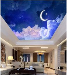 Wallpapers Custom Po Wallpaper 3d Ceiling Starry Sky Zenith Suspended Mural Wall Papers For Living Room Decoration