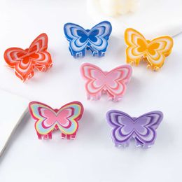 Colorful Series Butterfly Pattern Appearance, New Product in December, PVC 8 Cm Jewelry, Headwear, Grab Clip, Hair Clip