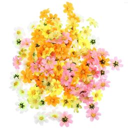 Decorative Flowers Small Heads For Crafts Fake Daisies Artificial Daisy Mini Party DIY Making Wreath