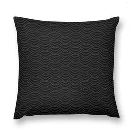 Pillow Japanese Seigaiha Dark Pattern Throw Pillowcase Christmas Pillows Covers Decorative