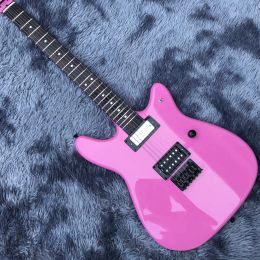 Cables Free shipping pink fashionable pattern specialshaped unique electric guitar 2022 new pop highend custom
