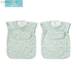 Bibs Burp Cloths Happy Flute skin friendly bib easy to clean sleeveless feeding bib waterproof apron suitable for children accessories 1-3 years Y240415Y2404179UQ8