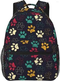 Backpack Cute Dog Prints Pattern Backpacks Laptop Bookbag Computer Bag Hiking Travel Daypack For Women Men