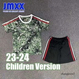 JMXX 24-25 MU Child Soccer Jerseys Kit Stone Roses Co Branded Styles Kid Uniforms Jersey Football Shirt 2024 2025 Top and Shorts Children Versi 40
