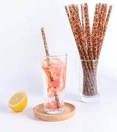 PP Leopard Printed Plastic Straws Reusable and Customizable Whole4617012