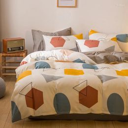 Bedding Sets Nordic Geometric Colourful Simple Modern Design Cute Bedroom Couette De Lit Four-piece Suit BD50CJ