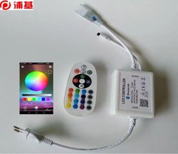 110V 220V Bluetooth Controller For LED Strip Light RGB Colour IR Remote Change Music DIY Settings Smart LED Bulbs US EU Plug8013270