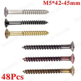 Guitar 48 Pcs M5*45mm Electric Bass Guitar Neck Joint Plate mounting screw Bolt Guitar Parts