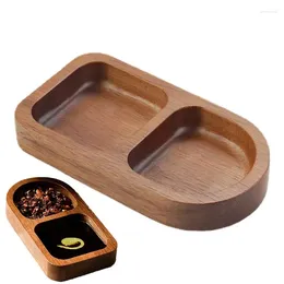 Plates Wood Appetiser Plate Soy Sauce Dishes For Sushi 2/3 Grids Dipping Saucer Seasoning Dish Smooth Dessert