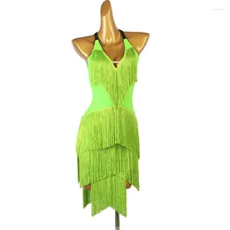 Stage Wear Women's Latin Dance Dress Costumes For Girls Practice Clothes Samba Performance Outfit Line Clothing Prom Party Skirt