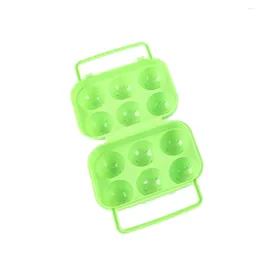 Kitchen Storage Bag Organizer Folding Case Eggs Handle Holder Box Container 6 Egg Portable Plastic Organizers