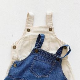 Dog Apparel Children'S Strap Pants 2024 Boys And Girls' Spring/Summer Shorts Denim Bodysuit Infant Creeper