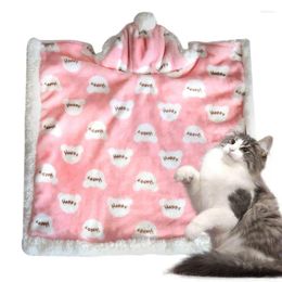 Dog Apparel Blanket Pet Wearable For Dogs And Cats Cape Mat Towel Cute With Hat Fluffy Warm Flannel Throw