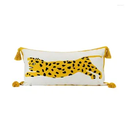 Pillow Golden Leopard Print Cover For Couch Outdoor Case Bedding Studio Lumbar Coussin Sofa Chair Room Decorating