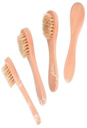 Face Cleansing Brush for Facial Exfoliation Natural Bristles Exfoliating Face Brushes for Dry Brushing and Scrubbing with Wooden H6263194