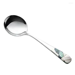 Spoons Dinner Tablespoons Round Edge Stainless Steel Tablespoon Home Kitchen Restaurant Mirror Polished Spoon For Soup Dining Ice