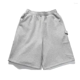 Men's Shorts American Fashion Brand 2024 Summer Simple Casual Sports Retro Knitted Sweatpants Men Clothing