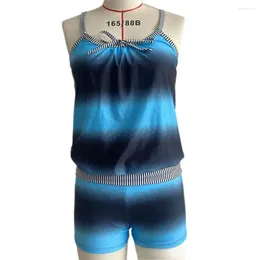 Women's Swimwear Women Bikini Polyester Stripes Matching Color Split Swimsuit Accessories Suit