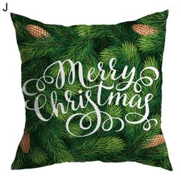 Pillow Christmas Pillowcase Single Side Printing Case Merry Bedroom Bed Throw