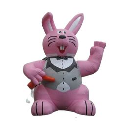 8m 26ft high Easter Giant 26 Feet Inflatable Pink Rabbit Balloon For Advertising/Event/Easter/Party