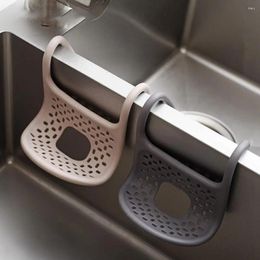 Kitchen Storage Sink Accessory Single-Sided Foldable Dish Sponge Drain Rack Soap Holder Basket Bag