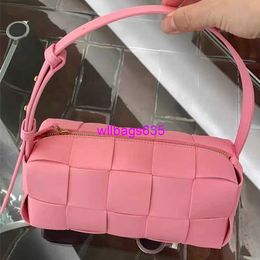 Leather Shoulder Bags BottegvVenet Designer Bags Me New Brick Underarm Bag for Women Cassette Handheld Genuine Leather Weaving Pink One Shou have logo HBCY2K
