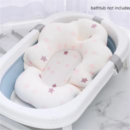 Pads Baby Shower Bath Tub Pad Nonslip Bathtub Seat Support Mat Newborn Safety Security Bath Support Cushion Foldable Soft Pillow Mat