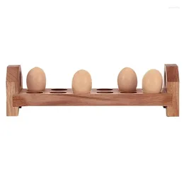 Storage Bottles Wooden Egg Holder Japanes Style Double Row Box Multi-Compartment Fresh-keeping Kitchen Accessories