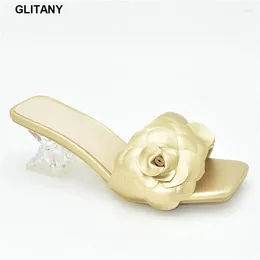 Dress Shoes Latest Design Flower Decoration Handmade Italian Women Party Pumps Wedding For Bride Plus Size 43